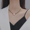 Gravidade ~ Flash Diamond Magnet Ball Colar de couro Advanced Braided Chain Design personalizado Clavícula Colar Corrente para Mulheres