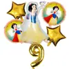 Novo Conjunto de Balões de Filme de Alumínio Branca de Neve Dsn Grande Decoração de Festa de Aniversário para Menina Balão de Folha de Alumínio