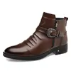 Botas Masculinas Martin de Tamanho Grande Transfronteiriças Moda Nova Primavera 2026 Botas de Couro Britânicas Botas Chelsea Formais de Negócios