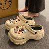 Zapatos de Cueva Famosos de Internet para Mujer Verano Ropa de Abrigo Sandalias Explosivas Suela Gruesa Punta Cerrada Playa Dos Formas de Usar Zapatos de Jardín EVA para Mujer