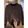 Moletom Casual Masculino de Inverno, Estilo Old Money, Manga Longa, Gola Redonda, Quente, Versátil, Blusa Pulôver Fashion, Estiloso