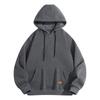 Sudadera de punto medio cepillada con cremallera y capucha para hombre, talla europea, importación europea, para primavera y otoño