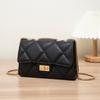 Bolsas de PU com textura bordada, bolsa de ombro 2024, nova bolsa feminina, atacado, moda coreana, bolsa mensageiro, bolsa de couro de papel