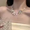 Collar de Mariposa de Color Dopamina de Verano Estilo Coreano Ins Cadena para Clavícula Diseño de Nicho Atmósfera Cadena de Collar Estilo Vacaciones