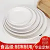 Pacote com 10 pratos redondos, pratos comerciais rasos, pratos de restaurante, pratos brancos de fast food, pratos de melamina, pratos de buffet, pratos de plástico