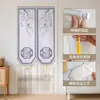 Nueva Cortina de Puerta de Aire Acondicionado Estilo Chino, Cortina Divisoria para Evitar la Fuga de Aire Frío, Pantalla de Privacidad de Cinta Mágica de Alta Gama sin Taladro, Cortina a Prueba de Mosquitos y Viento