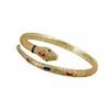 Nova Pulseira Estilo Chinês Cobra Espiritual Pulseira de Esmalte Dourado Ano da Cobra Ano da Cobra Retro Literatura e Arte Estilo Étnico Estilo Antigo Pulseira