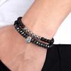 Pulseira Elástica de Caveira Micro-Cravejada Europeia e Americana Mais Vendida com Pedra Fosca, Conjunto de Pulseiras Elásticas, Adequado para E-commerce Amazon