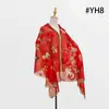 Nuevo Chal de Seda Estampado de Moda con Diseño Floral para Mujer, Bufanda Fina de Seda para Primavera y Otoño, Año Nuevo 2026