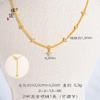 Puzuo joyería de oro con oro de arena diamante trébol de cuatro hojas amuleto pulsera collar para mujer lujo ligero de alta gama temperamento simple
