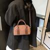 Bolso bandolera de hombro de gamuza Boston con diseño de nicho vintage, nuevo otoño e invierno de 2024