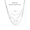 Collar de doble capa con perlas cosidas para mujer, estilo ins hip hop, acero de titanio, lujo ligero, sentido de diseño de nicho, cadena para la clavícula, moda de verano, Nuevo