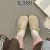 Versão em Couro de Sapatos Femininos com Aumento Oculto de Altura, Sapatos Estilo Birkenstock de Cobertura Total, Novos Moccasins Casuais Slip-On Outono 2026
