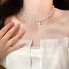 Colar Shijia para Mulheres, Luxo Leve, Nicho, High-End, Corrente de Clavícula da Moda, Gentil e Elegante, Acessório de Pescoço Versátil