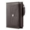 Billetera Retro Nueva de Piel de Vaca de Primera Capa para Hombre, Moda con Cremallera Bifold, Cuero Encerado al Aceite, Bolso para Hombre, Tarjetero RFID, Monedero