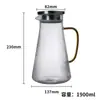 Kaikyo Cristal Transparente Hervidor de Agua Fría para Beber Agua Versión de Lujo Ligero Simple Moderno Hervidor de Agua Tetera