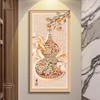 Pintura Decorativa de Entrada de Calabaza, Estilo Chino Nuevo, Nueve Peces Reuniendo Riqueza, Pintura Colgante al Final del Pasillo de la Sala de Estar, Mural Elegante