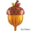 Transfronterizo Nuevo Otoño Hoja de Arce Calabaza Cosecha Día de Acción de Gracias Globo de Película de Aluminio Transfronterizo Globo Decorativo de Acción de Gracias