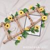 Enredadera de flores de margarita artificial, pequeña flor de girasol, flor falsa de ratán, decoración de tuberías de aire acondicionado para sala de estar, cadena de flores de seda, flores al por mayor