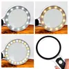 Lupa Recargable de 30X con 24 Luces LED, Fuente de Luz de Tres Colores, Iluminación Cálida y Fría, Portátil para Lectura e Identificación de Personas Mayores