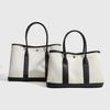 Bolsa de Jardín de Lona y Cuero, Gran Capacidad, Bolso de Mano Color Block para Mujer, Nuevo Modelo 2026, Bolso Tote de Hombro Cruzado