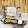Temu estante para paños de cocina de acero inoxidable escurridor de esponjas para fregadero estante escurridor estante de secado y almacenamiento de paños de cocina estante para paños de cocina