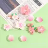 Ramas Brillantes de Flor de Durazno, Pétalos, Flores, Accesorios de Resina, Pegamento de Crema para Manualidades, Decoraciones para Vehículos Eléctricos, Imanes para Refrigerador