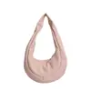 Bolsa Transversal Estilo Coreano de Luxo Leve para Mulheres, Nova Bolsa Simples Versátil Formato Dumpling, Bolsa de Ombro Nicho Casual Moda para o Dia a Dia