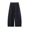 Pantalones deportivos azules Nini mismo estilo pantalones de chándal mujer primavera y otoño sentido del diseño sueltos caída pierna recta pierna ancha pantalones casuales