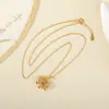 Yuebao Jewelry Plata de Ley S925 Chapada en Oro Candado de la Fortuna Campana Hueco Tendencia Nacional Colgante Collar para Clavícula Joyería de Plata de Moda