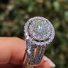 Cao Shi deseo venta caliente Nuevo Redondo ocho corazones y ocho flechas anillo de compromiso femenino Europeo y Americano Diamante Flash Boda Anillo Nupcial