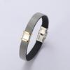 Pulsera estilo punk nueva al por mayor de fábrica serie delfín personalizada acero inoxidable pu pulsera para hombre pareja