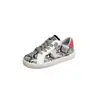 Otoño 1021 Zapatos Nuevos de Lona con Estrellas para Niños Moda Coreana Lentejuelas Zapatos Casuales para Niñas Suela Suave Zapatos Pequeños Sucios