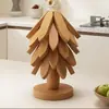 Esterilla Aislante, Esterilla Anti-Quemaduras para Árboles, Esterilla Aislante para Mesa de Comedor, Esterilla de Alta Gama para Platos y Cuencos de Cena, Esterilla de Madera Maciza Resistente a Altas Temperaturas para Vajilla