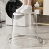 Balde d'água transparente, bacia, concha d'água, conjunto de balde e bacia de plástico, conjunto de três peças para banho de estudante de dormitório, uso doméstico, luxo leve