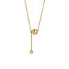 Nueva Cadena para Clavícula de Oro Arena Estilo Chino Vietnamita Todo Fósforo Lujo Ligero Bola Redonda Perla Redonda Collar Joyería de Diseño Simple para Mujer