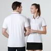 Camisa polo de manga corta con cuello estampado de fábrica de verano de algodón de seda de hielo de 190 g para hombres y mujeres