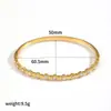 Pulseira Transfronteiriça de Aço Inoxidável Banhada a Ouro 18K com Diamantes, Pulseira Versátil de Aço Titânio, Galvanoplastia a Vácuo em Forno, Joias que Não Desbotam