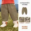 Calça de Veludo Kaka Panda para Meninos Roupas de Inverno Infantis Calças Quentes de Inverno para Meninas Roupa de Bebê Calças de Algodão Outono e Inverno