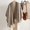 Bufanda de Invierno de Imitación Cachemir Moda Clásica Vintage 2026 para Mujer, Chal de Oficina, Calentador de Cuello Versátil y Cálido