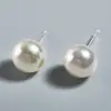 Clip para oreja de perla sin perforación, clip invisible de resina en forma de U para mujer, aretes de perla elegantes estilo Hong Kong, pendientes de botón, pendientes para piercing
