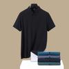 Polo de Verano Business Casual de Seda de Hielo Transfronterizo Camiseta Deportiva Juvenil Top de Solapa para Papá Polo para Hombre