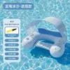 Cama inflável flutuante para água com dossel removível, sofá flutuante para exterior, alta flutuabilidade, assento flutuante inflável para adulto para uso no mar