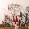 Decorações de Natal Desenho Animado Boneco Sem Rosto de Tricô Pingente Boneco Homem da Floresta Criativo Acessórios para Árvore de Natal