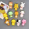 Refrigerador del zodíaco de dibujos animados lindo animal tridimensional 3D versión Q de la muñeca pequeña pegatinas magnéticas resistentes a las caídas