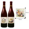Decoración de Pascua de Amazon Pegatinas para Botella de Agua Decoración para Fiesta Festiva Pegatinas Retro de Huevos de Pascua y Conejos