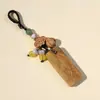 Cadena de llaves para coche con colgante de campana de madera de melocotón dorada con marca de sándalo creativo, se puede grabar, seguro y sólido, marca, colgante de marea nacional