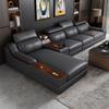 Sofá de cuero moderno y sencillo, conjunto completo de muebles de piel de vaca de primera calidad, sala de estar, apartamento grande y pequeño, sofá de cuero