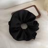 Traje de tela Tela Antiguo Retro Anillo de intestino grueso Temperamento Bola Cabeza Cuadrada Anillo para el cabello Parte posterior de la cabeza Flor para el cabello Tocado
