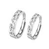 Anillo de pareja S999 plateado para pie, pareja valiente, Año Nuevo, auspicioso, fortuna, en el tesoro, ins, textura sólida, hombres y mujeres, un par de anillos